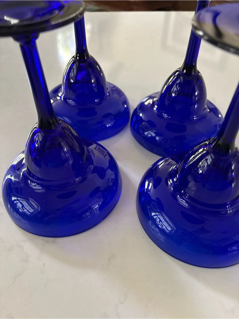Pier 1 Cobalt Blue Glass Margarita Coupe Set